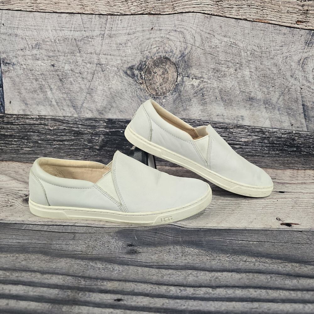 UGG Kitlyn Womens Slip On Shoes Size 9 Leather White 1102292 Casual Sneakers